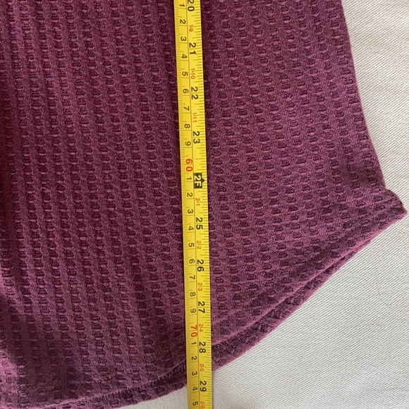 Chaser maroon plum waffle weave long sleeve shirt - Picture 16 of 16